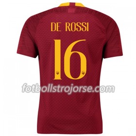 AS Roma Matchtröjor De Rossi 16 Hemma Fotbollströja 2018-2019